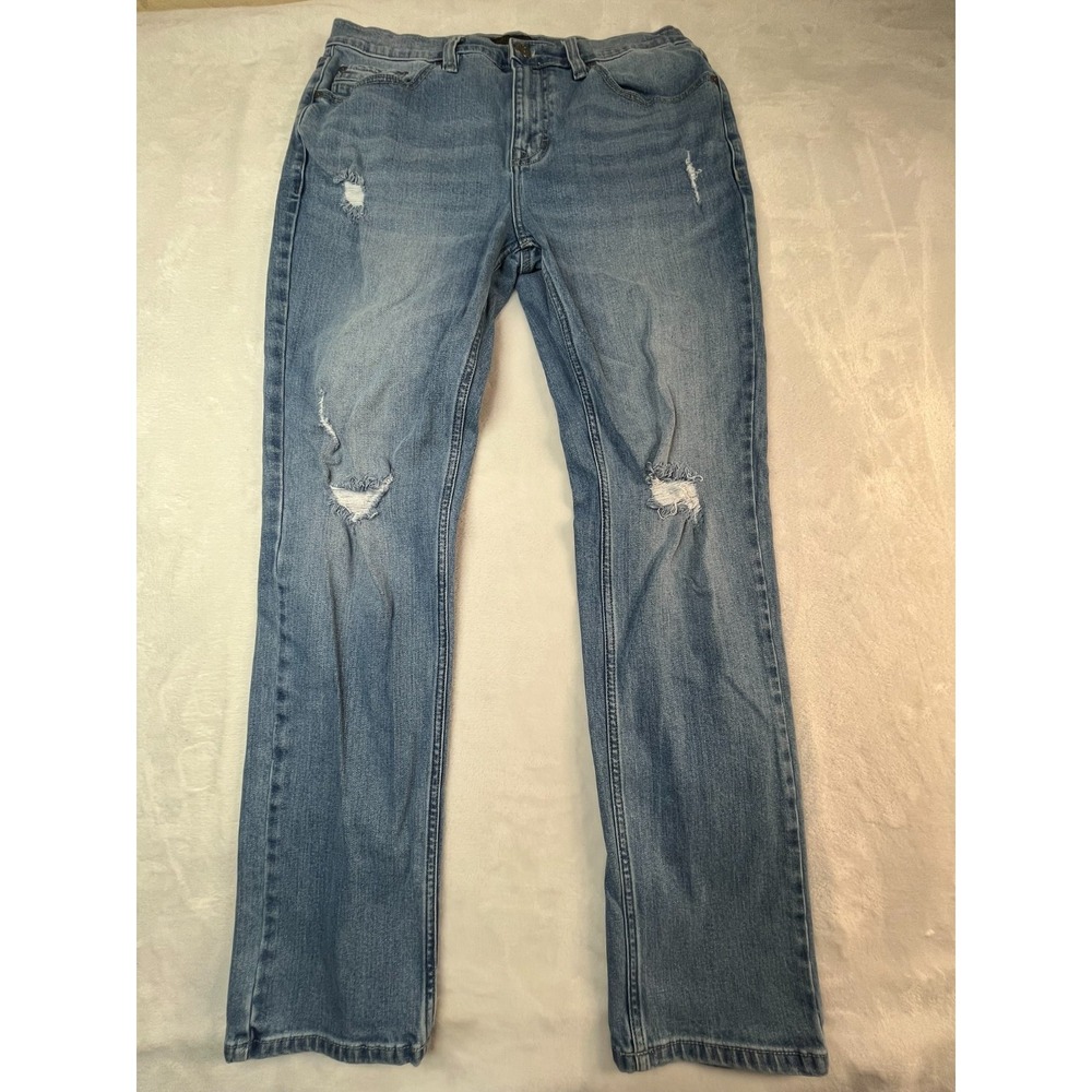 Brothers Sons Mens 34 x 32 Jeans Slim Straight‎ Distressed Stretch Denim